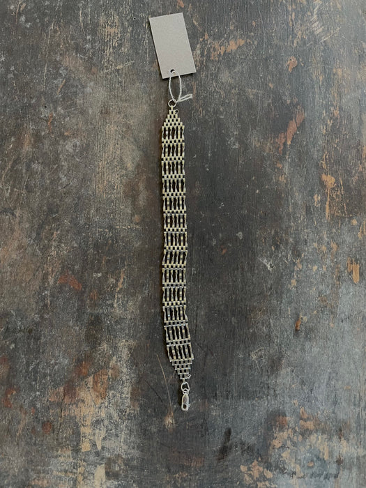 Vintage English Sterling Mesh Twist Bracelet