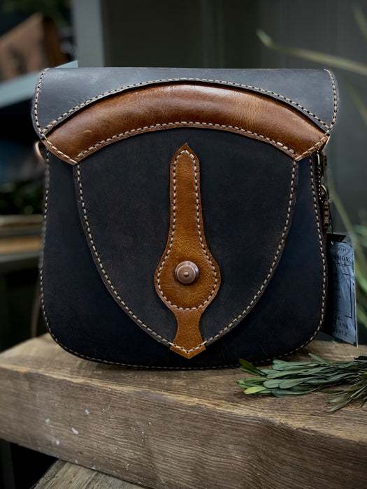 Carter Brown Leather Flap Front Crossbody - Water Buffalo