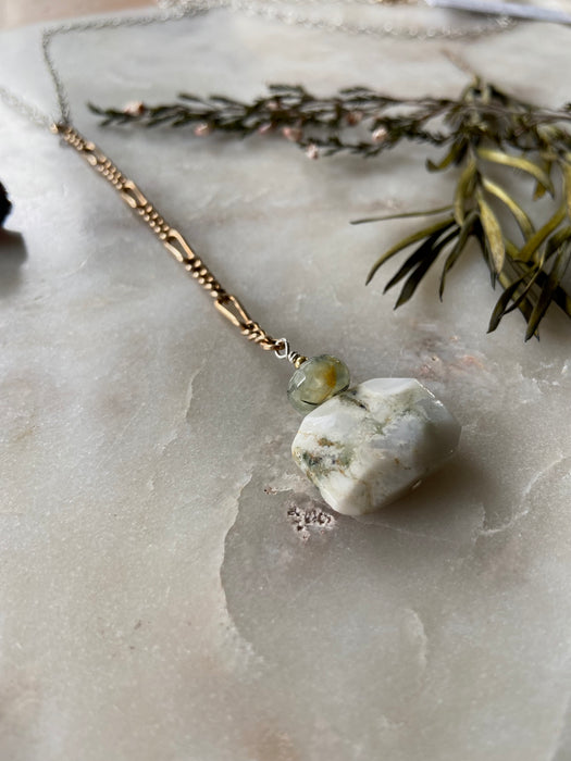 Ocean Jasper 1800s Watch Chain Simple Chain Drop Necklace