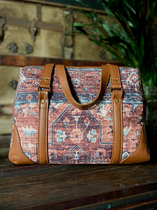 Alva Large Vintage Textile + Leather Bag