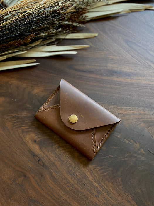 Etta Envelope Card Holder - Medium Warm Brown