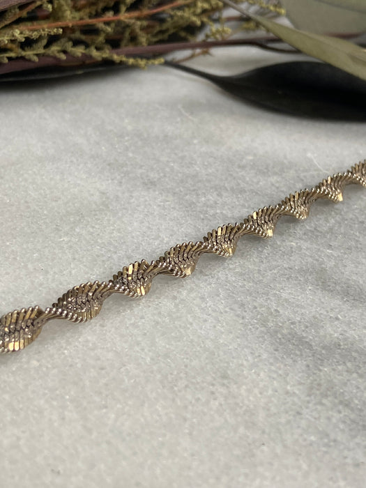 Vintage Italian Large Twist Diamond Cut Sterling Bracelet