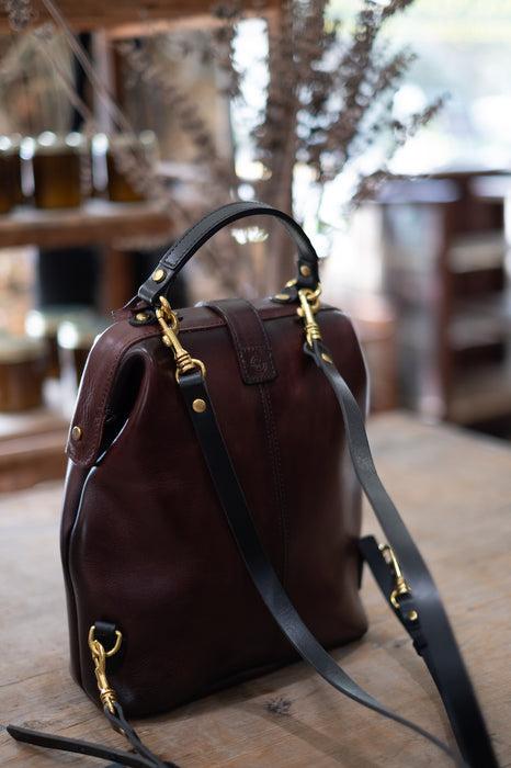 Venice Convertible Backpack Leather Bag - Hickory