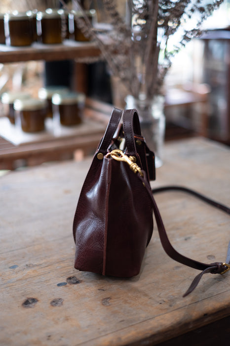 Genoa Leather Crossbody Bag - Hickory