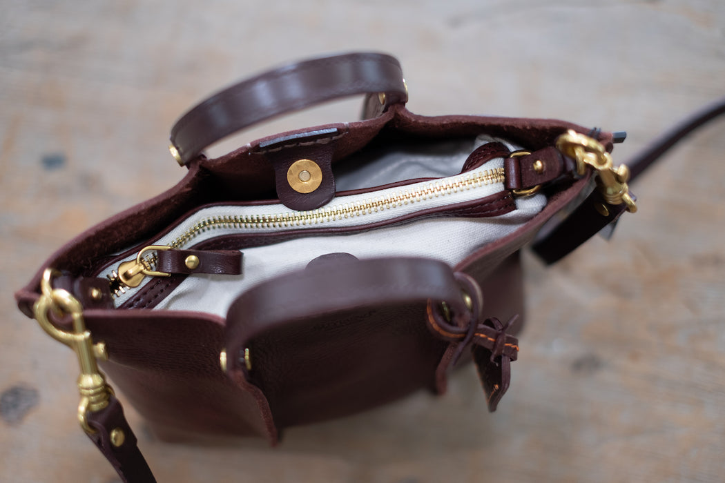 Genoa Leather Crossbody Bag - Hickory