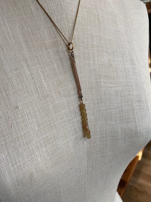 Honey Jade Vermeil Antique Watch Chain Short Necklace